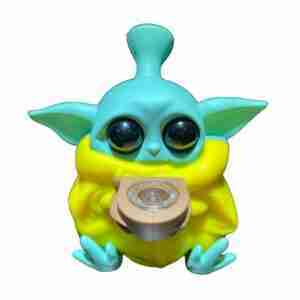 Bong de Silicona Baby Yoda. Desarmable