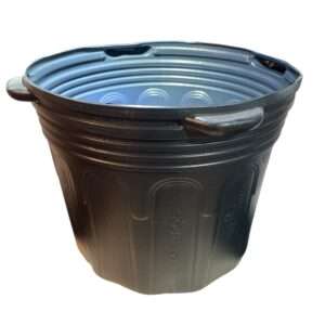 Maceta Negra Redonda Blanda 40 lts. con asas