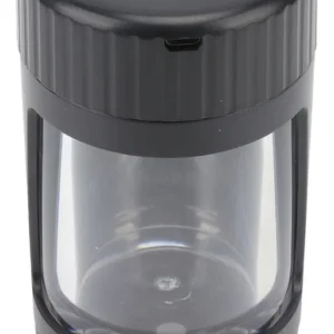 Tarro Acrilico con Lupa + Grinder + Iluminación Led 4 en 1