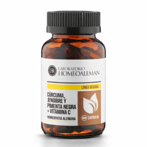 Cúrcuma + Jengibre + Pimienta Negra + Vit C – 60 Cápsulas